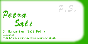 petra sali business card